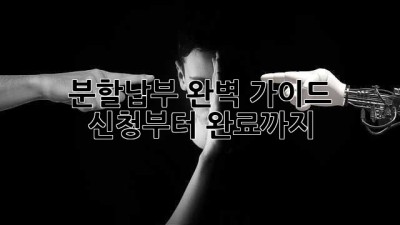 분할납부 완벽 가이드: 신청부터 완료까지!