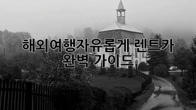 해외여행🚗자유롭게! 렌트카 완벽 가이드🗺️