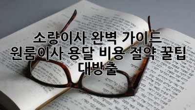 소량이사 완벽 가이드 🚚 원룸이사, 용달 비용 절약 꿀팁 대방출! 💰